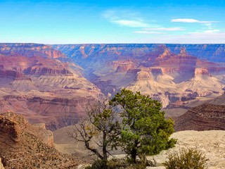 Sky blue background. Natural landscape. Beautiful nature landscape panorama. Grand canyon national...