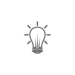 Bulb lamp logo idea design inspiration vector template