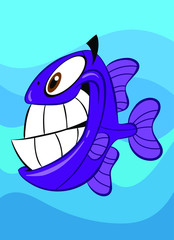 Yuhull, the happiest cartoon fish