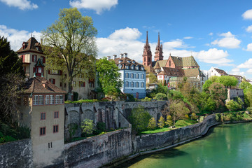 Fototapeta na wymiar View of the old town. City of Basel, Switzerland.
