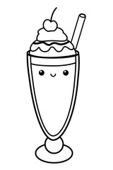 Sweet and delicious milkshake design