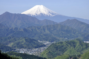 Fototapeta premium 九鬼山より富士山