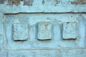 Decorative brick element of the facade wall of the building of the nineteenth century