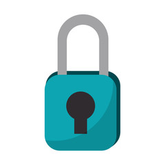 Padlock security symbol isolated cartoon