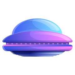 cartoon spaceship, vector illustration