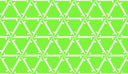 Vector illustration. For your business, presentation, fashion print. Pattern with abstract illusion triangles. Light green color.