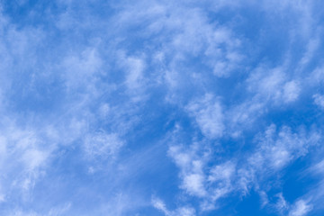 Cirrocumulus clouds on beautiful blue sky