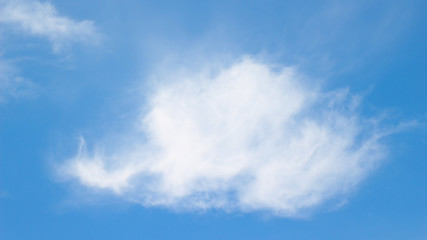 Cirrus clouds in the beautiful blue sky