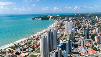 Obraz na płótnie Canvas Beautiful aerial image of the city of Natal, Rio Grande do Norte, Brazil.