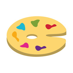 Paint palette art isolated symbol