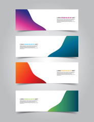 Naklejka premium Vector Abstract banner web template