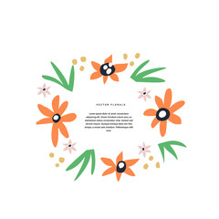 Floral wedding greeting card hand drawn template