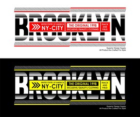 Fototapeta na wymiar Typography Brooklyn sport slogan for t-shirt print and various uses, vectors
