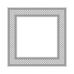 Obraz premium Decorative monochrome pattern in ethnic oriental style for greeting card, invitation, announcement or coloring book page