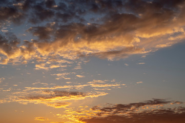 Sunset Sky. Beautiful bright sunset sky  Background.