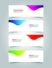 Fototapeta premium Vector Abstract banner web template