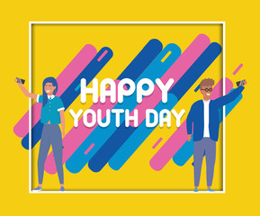 happy youth day poster celebration