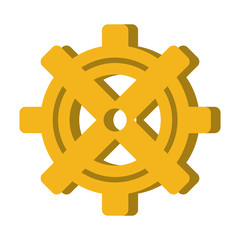 Gear machinery symbol isolated cartoon