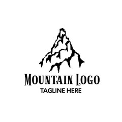 Mountain logo Hill and climbing
