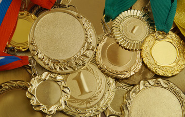 Gold medals background