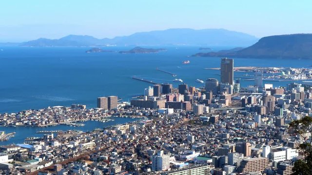 峰山からの高松市街地の眺め２