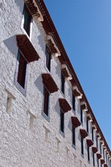 Windows on Potala Palace in Lhasa, Tibet