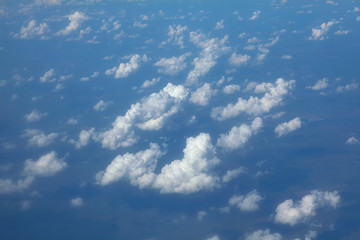 Aerial view of altocumulus clouds