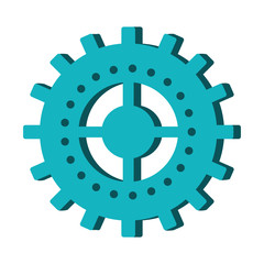 Gear machinery symbol isolated cartoon