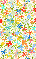 Colorful retro floral