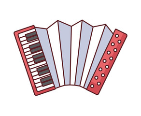 accordion instrument music isolated icon