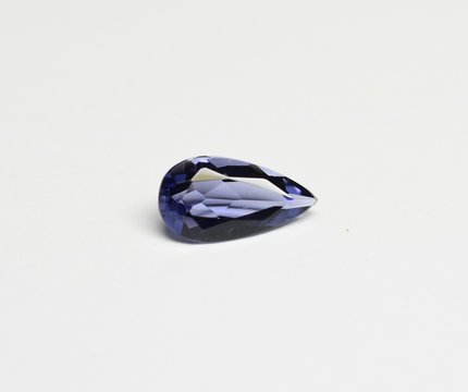 Iolite facet cut gemstone