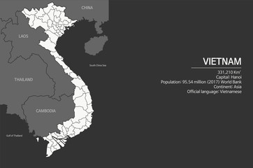 vector map of Vietnam