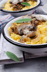 Boiled corn porridge