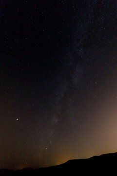 Mars and Milky Way at midnight