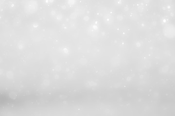 White and Silver lights on bokeh abstract background.