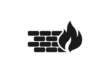 Firewall icon simple element illustration can be used for mobile and web