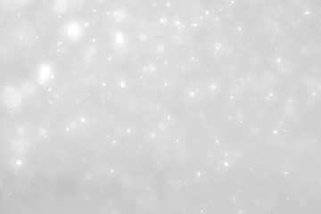 White and Silver lights on bokeh abstract background.