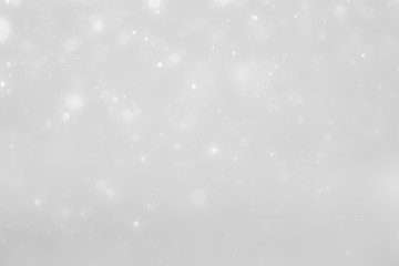 White and Silver lights on bokeh abstract background.