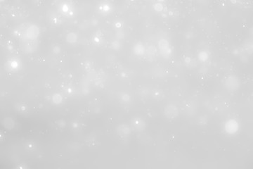 White and Silver lights on bokeh abstract background.