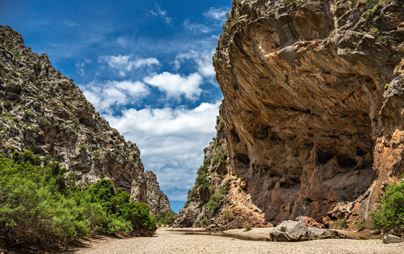 Torrent de Pareis, Canyon de la Calobra in the island of Mallorca