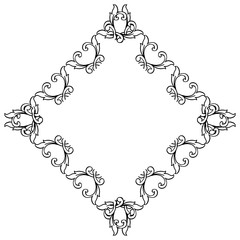 Vector illustration various pattern flower frame for design graphic