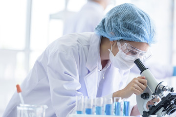 Fototapeta premium Asian scientist team has researching in laboratory.