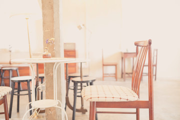 interior of cafe vintage style