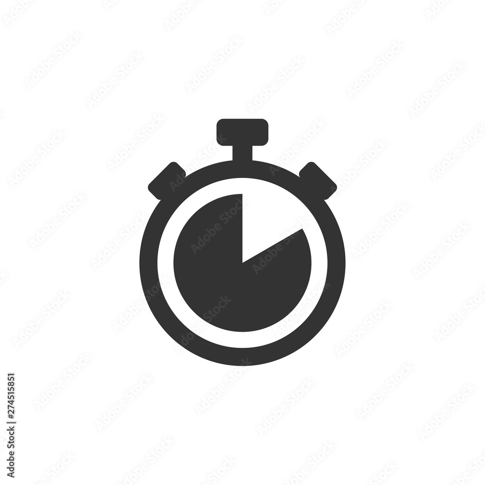Aufkleber time icon template black color editable. clock symbol flat vector sign isolated on white background.
