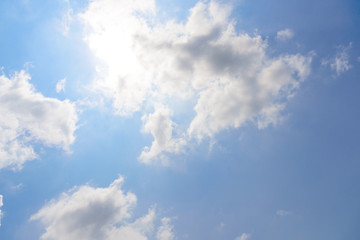 The nature of blue sky with cloud in the morning.
