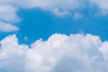 The nature of blue sky with cloud in the morning.