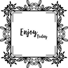 Vector illustration art modern with ornament flower frame