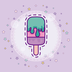 patch with ice cream in stick