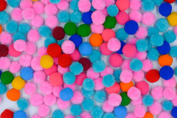 A colorful of Pom Pom background