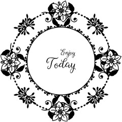 Vector illustration of wallpaper modern with various flower frame